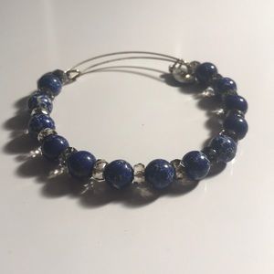 Silver beaded Alex and Ani bracelet